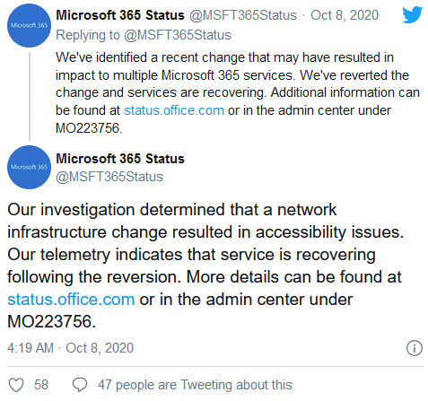 微软Azure服务又宕机 北美断线问题尤其严重