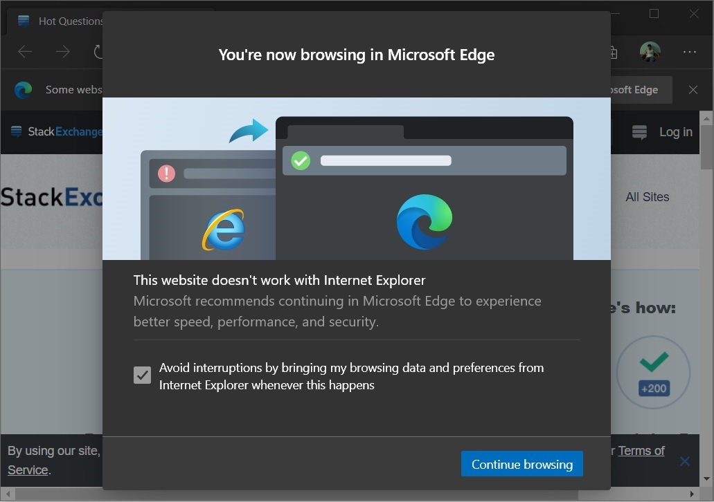 微软开始封杀 IE ，推荐跳转 Chromium 版 Edge 浏览器
