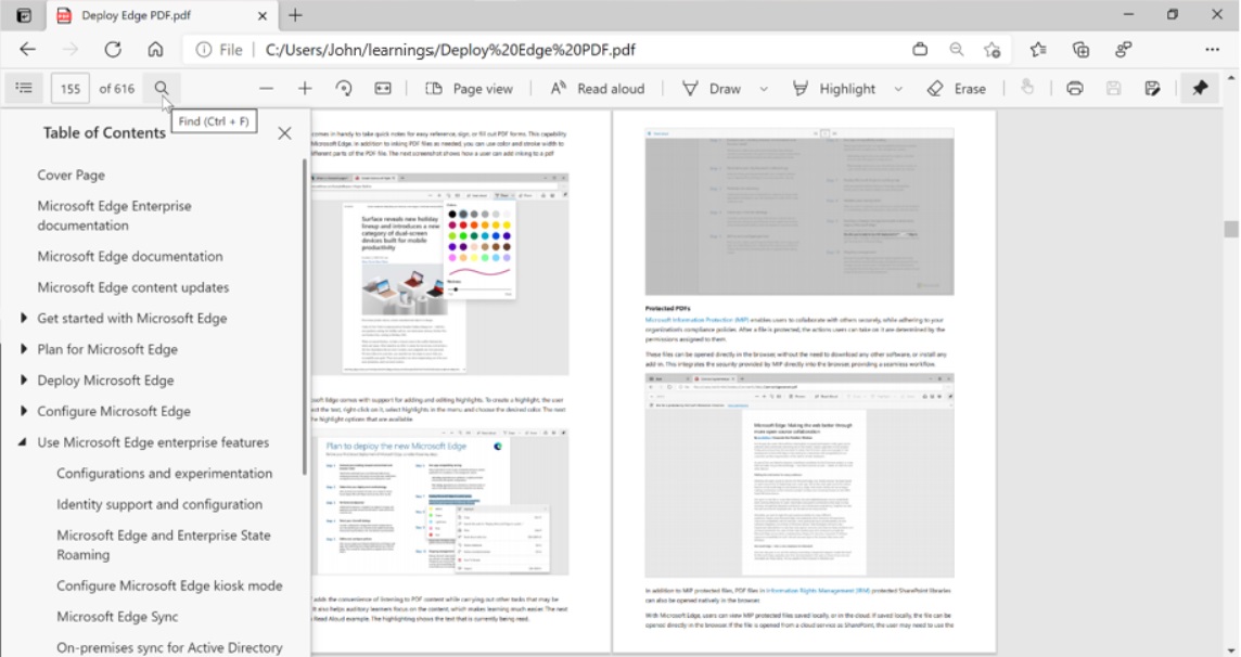 微软 Edge 浏览器宣布 PDF 阅读功能大更新：将支持目录和阅读进度保存